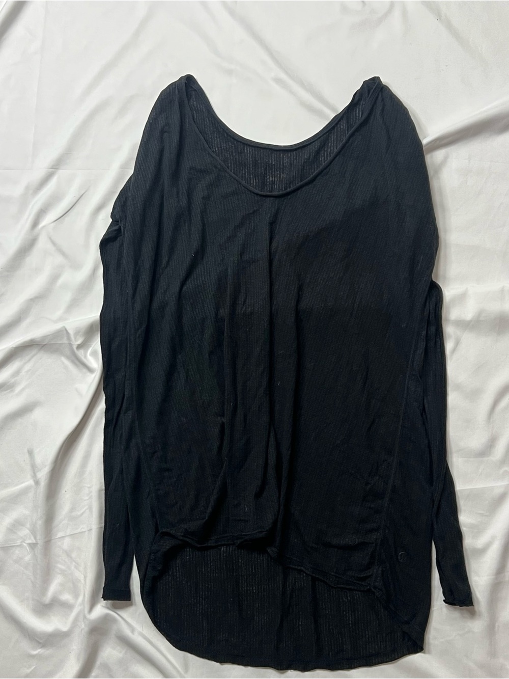 lululemon athletica Black Long Sleeve Scoop Neck Top